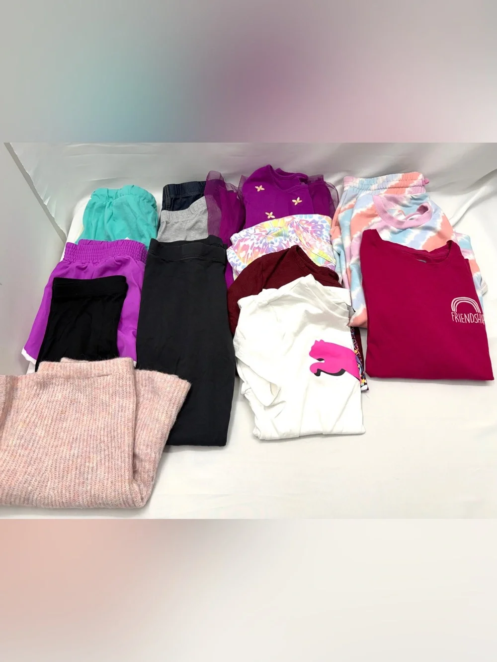 Girls Clothes Size 10 10-12 Kids 14 pc. Lot Dresses Leggings Shorts T-shirts